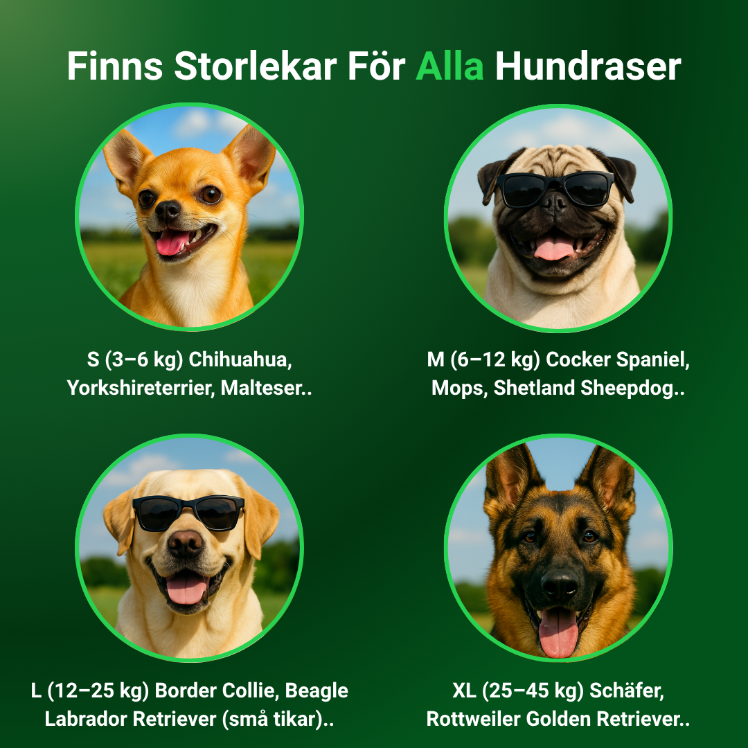 Lysande hundsele i LED Ljus